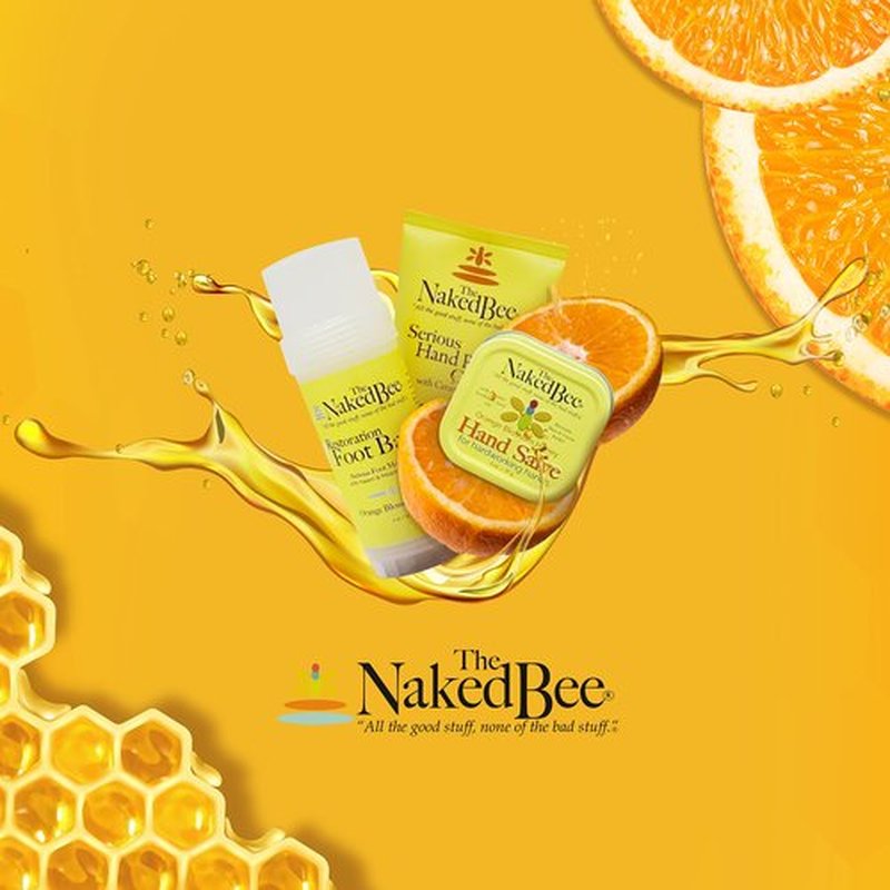 The Naked Bee Orange Blossom Honey Hand Cream (3.25 oz) Intensive Nourishing Hand Repair Cream for Smoother and Softer Hand - Deep Moisture and Repair for Dry Skin - Hand Cream