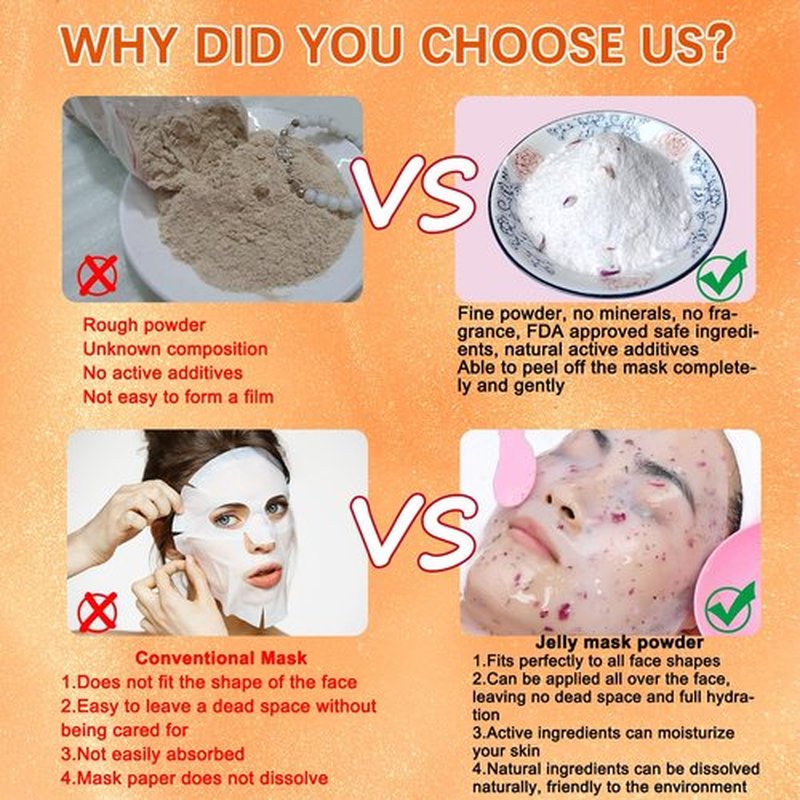 YMEYFAN Jelly Mask for Facials Professional - Vitamin C Hydro Jelly Mask Powder, Even Face Skin Care for Facial Vajacial Peel Off Mask, Esthetician Supplies, Natural Ingredients Unscent