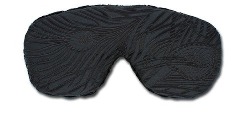Candi Andi Handmade Opulence Yoga Eye Mask Pillow - Weighted Flaxseed Fill, Unscented, Satin & Velvet, Adjustable Strap - Ideal for Meditation & Restful Sleep -Black Magic - TEMF-BM