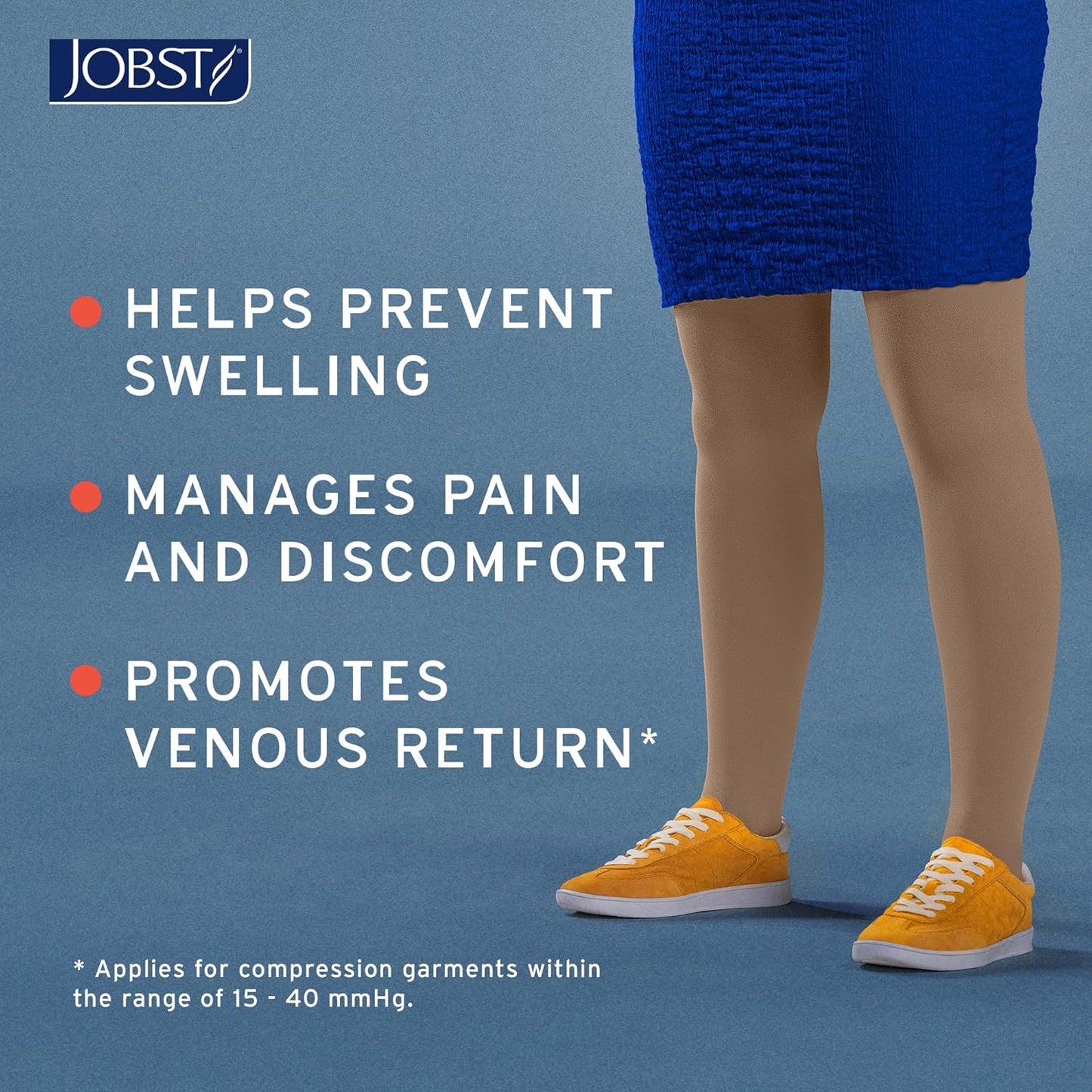JOBST Relief Knee High Compression Socks 20-30mmHg - Comfortable Unisex Closed Toe