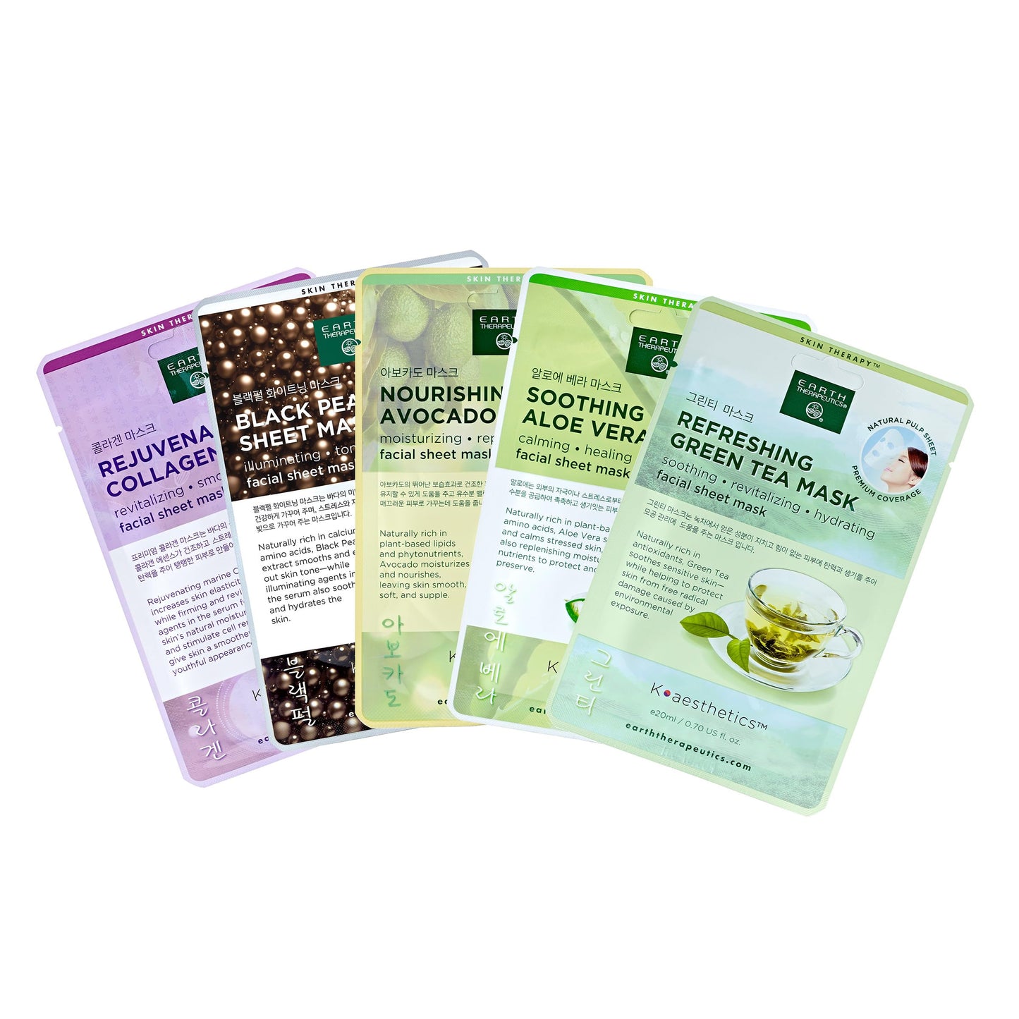 Earth Therapeutics Essential Beauty Masks - 5 Pack