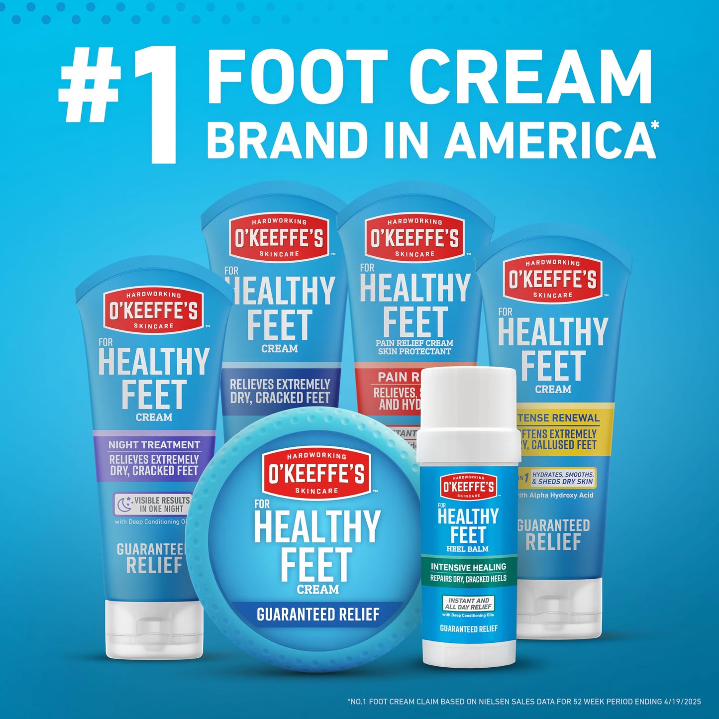 O'Keeffe's for Healthy Feet Pain Relief Skin Protectant Cream; 3 Ounce Tube (Pack of 1); Foot Pain Relief Cream; Cooling Foot Cream
