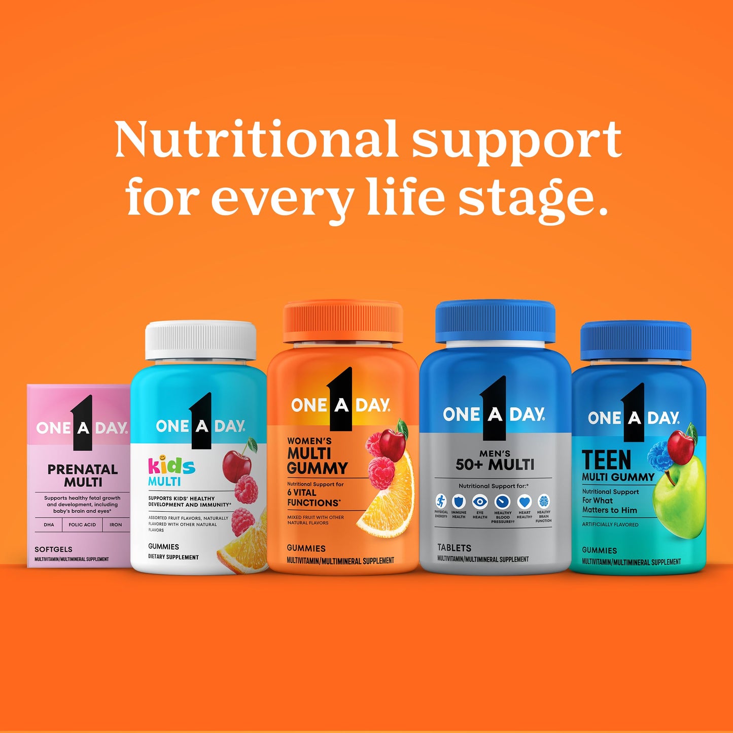 One A Day Multivitamin for Women 50 and Over Tablets, Womens Multivitamin 50 Plus with Vitamins D, C, E, Zinc & Biotin, Daily Vitamins for Woman 50+, 200 Ct (Packaging May Vary)