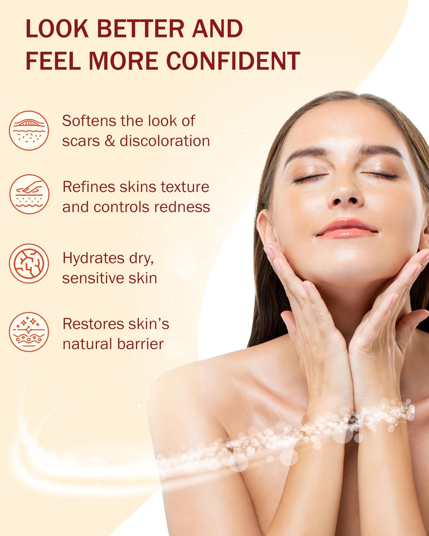 Scar Cream Gel for Surgical Scars Fast Repair C-Section -2.0 Fl Oz , Stretch Marks, Keloids, Burns, Scar Away Cream for Old Scars. Vitamins Full - All Skin Types - Reduce Acne Spots and scar treatment