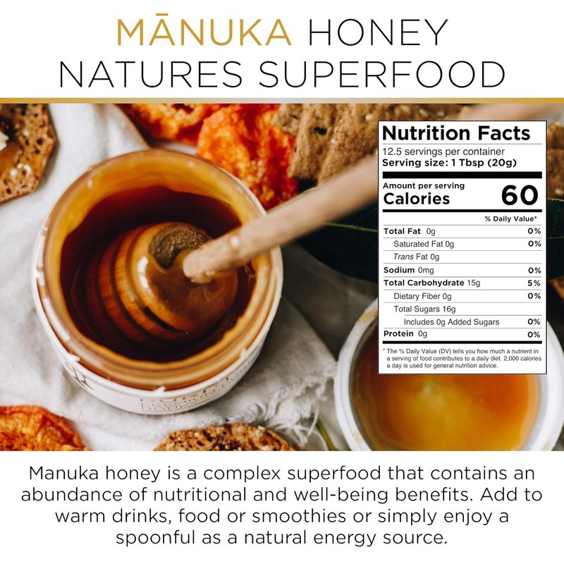 Premium Manuka Honey MGO 829+ | 100% Pure Raw Honey from New Zealand | 8.8 Oz Jar