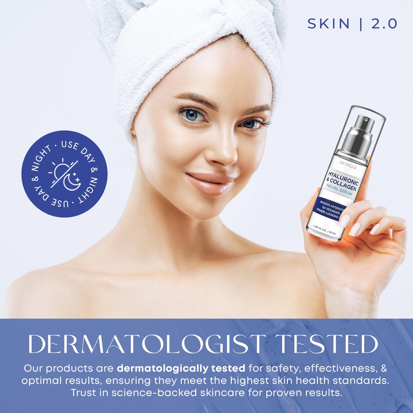 Skin 2.0 Face Serum - Facial Serum - Cruelty Free Korean Skin Care For All Skin Types - 1.69 Fl. oz