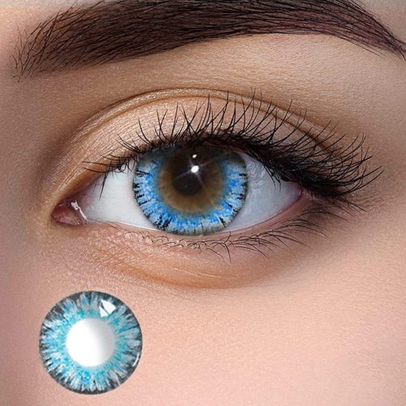 Colored Contacts Tweezers Beautiful Present to Girl Makeup Fashion Halloween Blue