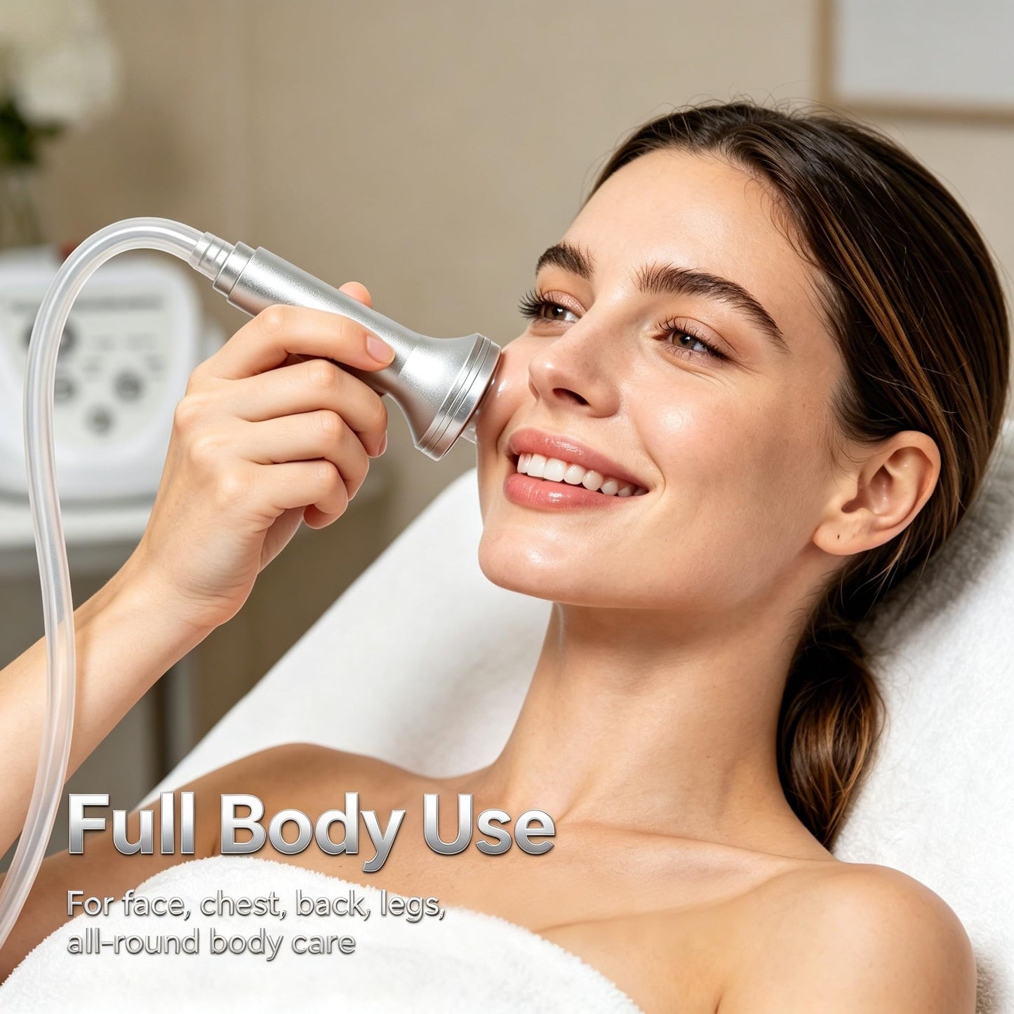 SHZICMY Body Massage Cupping Machine Vacuum Therapy Massage Body Shaping Skin Rejuvenation Machine with 24 Cups and 3 Heads for Salon SPA, Back, Face