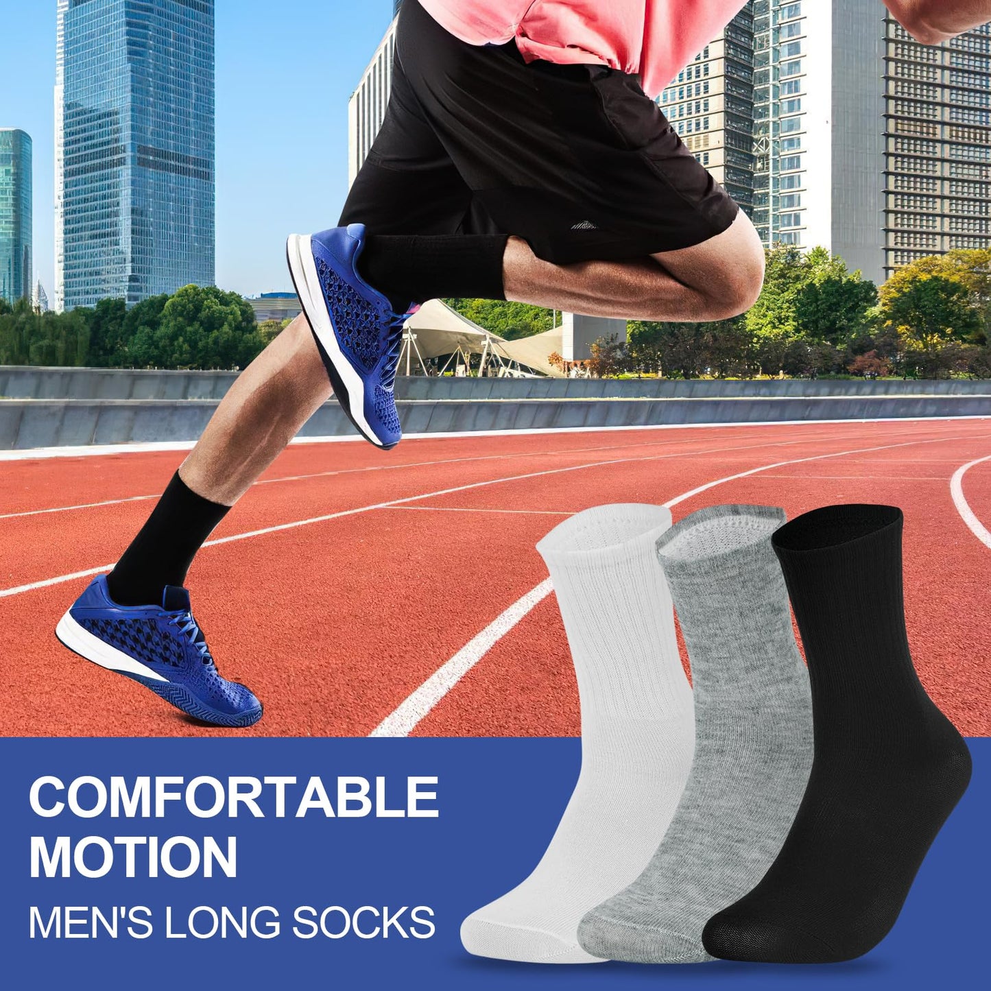 120 Pairs Crew Socks Bulk Athletic Sport Casual Boot Breathable Long Socks for Men Women Unisex