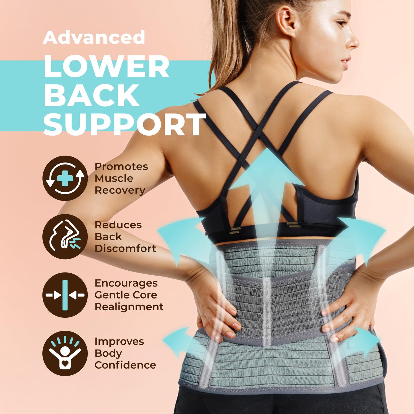 MOOIMOM Coolweave Postpartum Belly Band for C-Section Recovery Belt, Breathable Maternity Abdominal Binder with Ergonomic Back Support, Adjustable Belly Wrap for Post Surgery Waist & Core Support