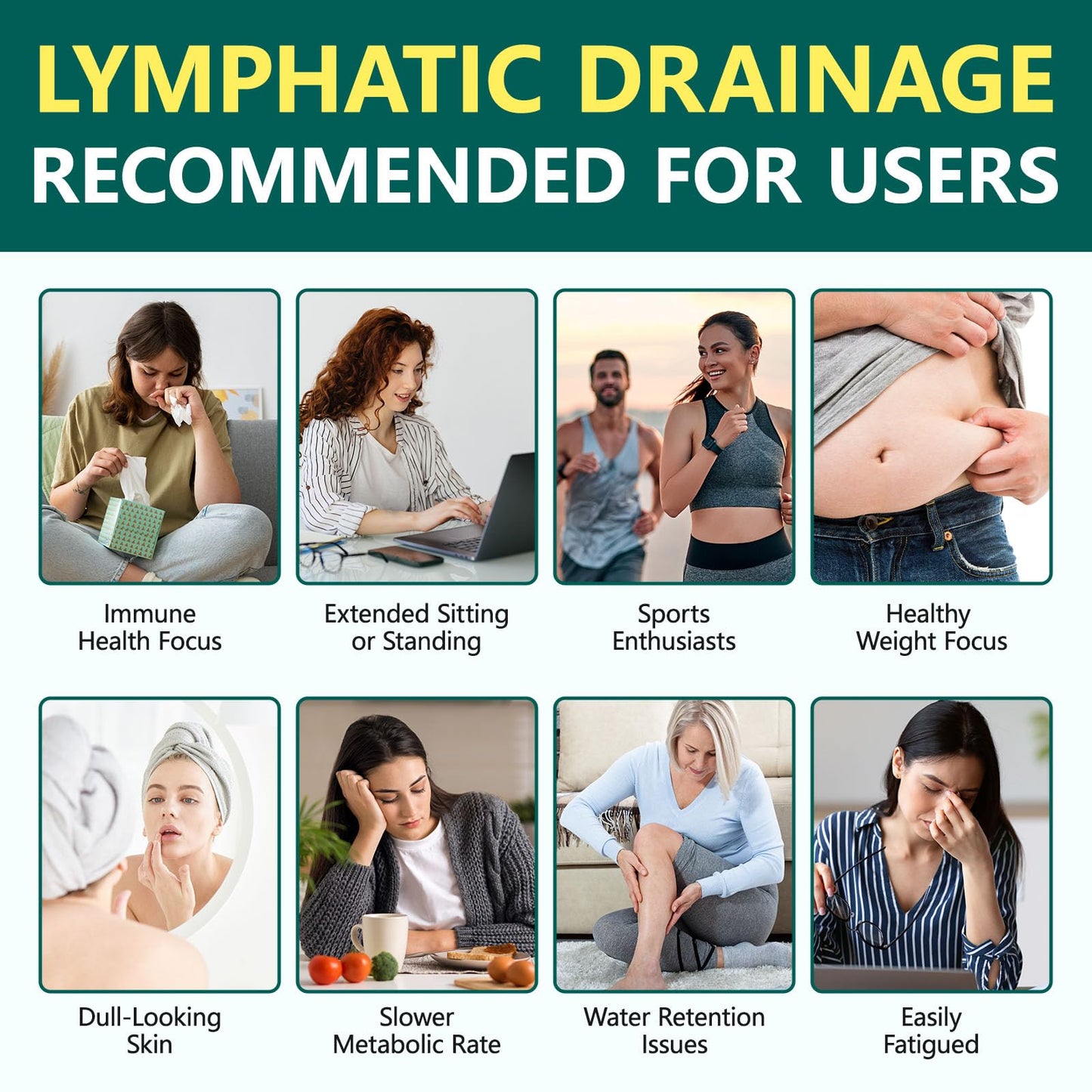 Lymphatic Drainage Supplements, 4275mg Herbal Blend for Immune and Fluid Health for Men Women,with Dandelion, Burdock Root, Echinacea, Turmeric, 60 Softgels for Lymph System Balance