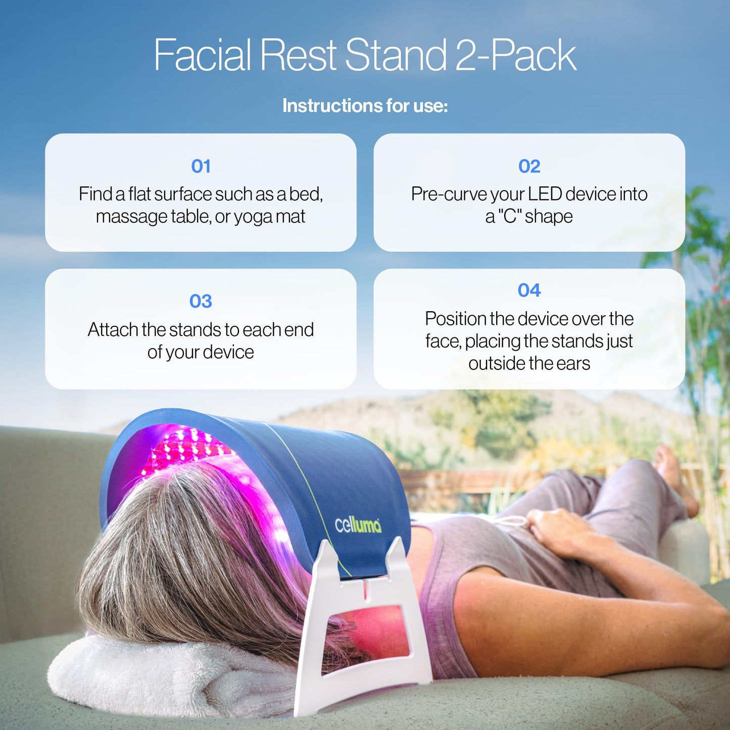 Celluma Facial Rests | Accessory Compatible with Celluma LITE/Home/FACE/Clear LED Light Therapy Devices