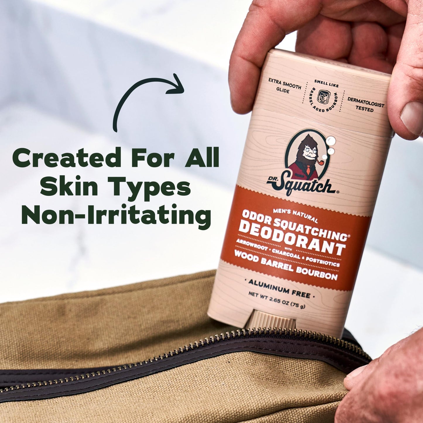 Dr. Squatch Natural Men’s Deodorant – Aluminum Free Natural Deodorant Men with Charcoal & Postbiotics for 72-Hour Odor Protection – Maverick Musk + Wood Barrel Bourbon, 2.65oz Stick (2-Pack)