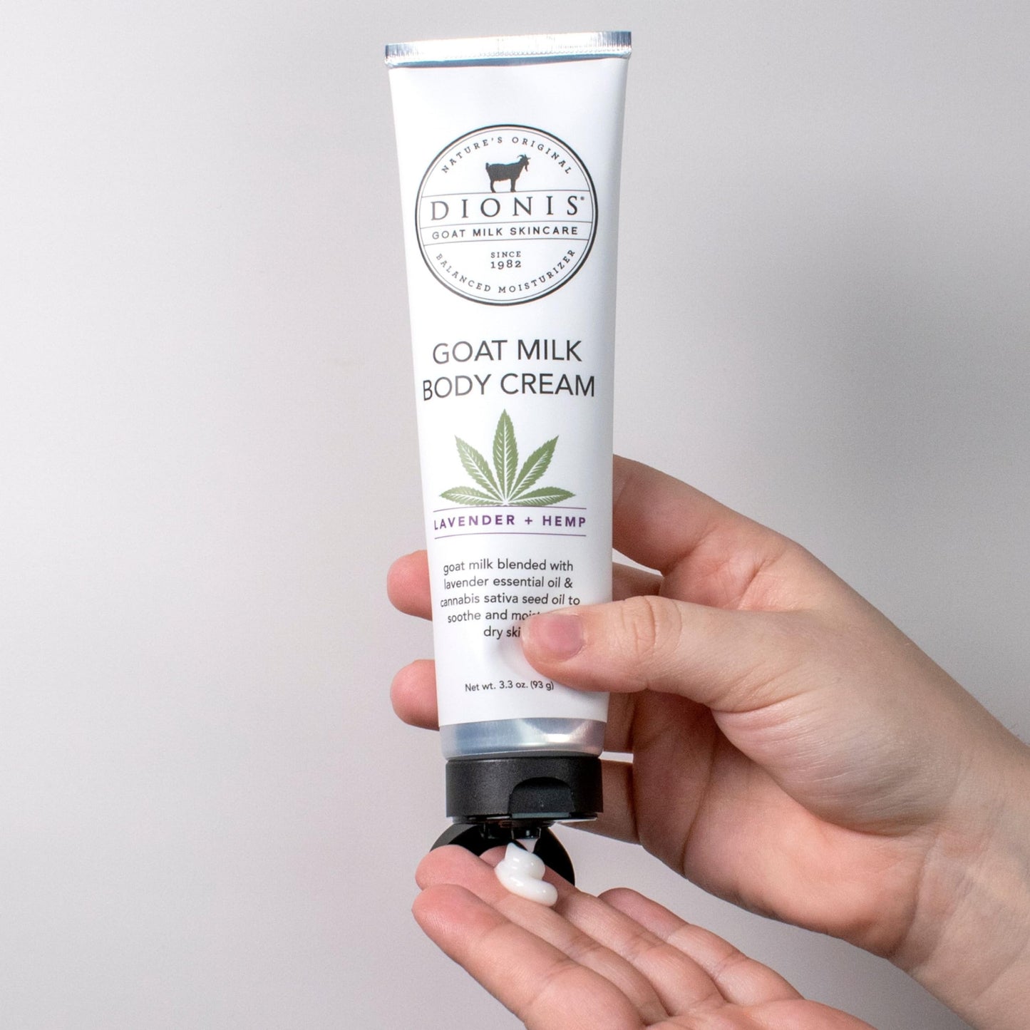 Dionis Goat Milk Hand Cream Milk & Hemp 1oz (Pack of 2)