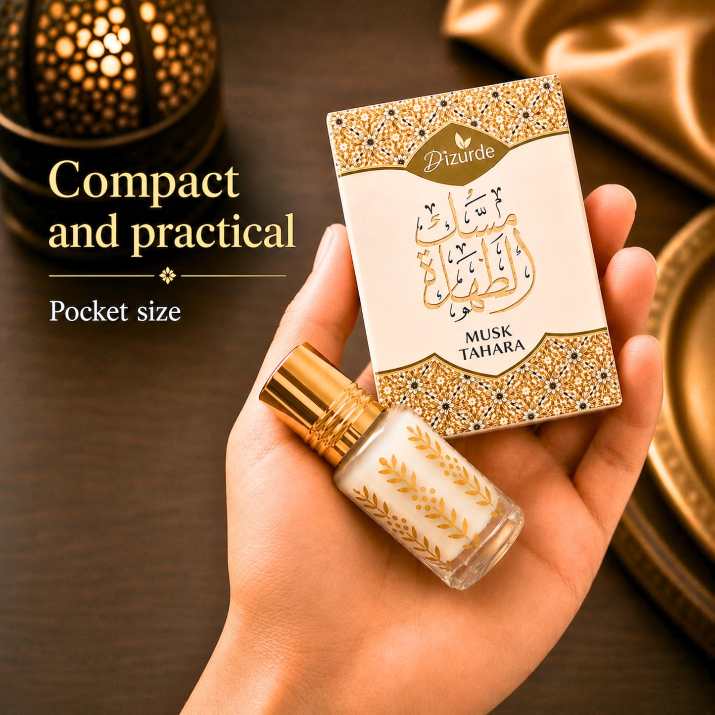Dizurde Musk Al Tahara 6mL | White Musk Perfume for Women | Egyptian Musk Oil Arabian Perfume | Soft Skin Scent for Everyday Wear & Layering