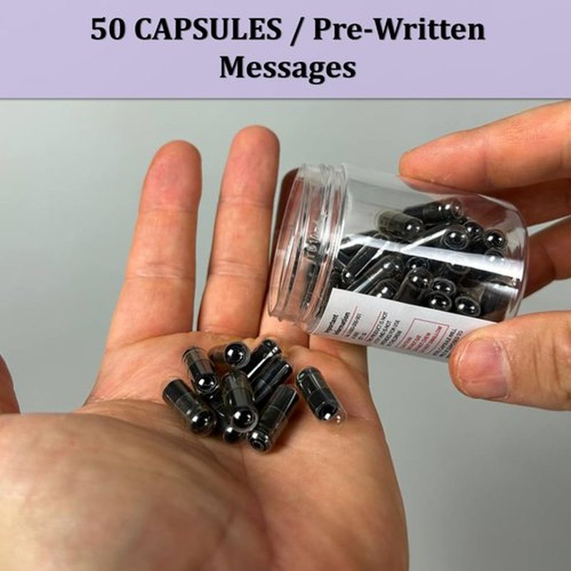 Long Distance Relationships Gifts Love Messages in a Bottle for Boyfriend or Girlfriend, 50 Pre-Written Love Capsules in a Jar, Cute Anniversary Gift for Engaged Couples, Valentine's Day