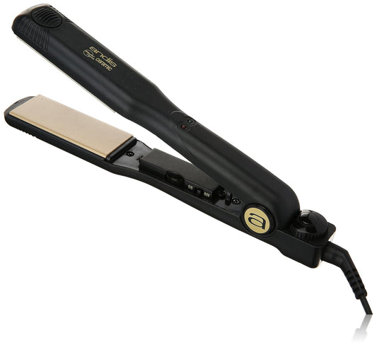 Andis 1.5-Inch Ceramic Hair Straightener - High Heat Flat Iron, Black (Model 67770)