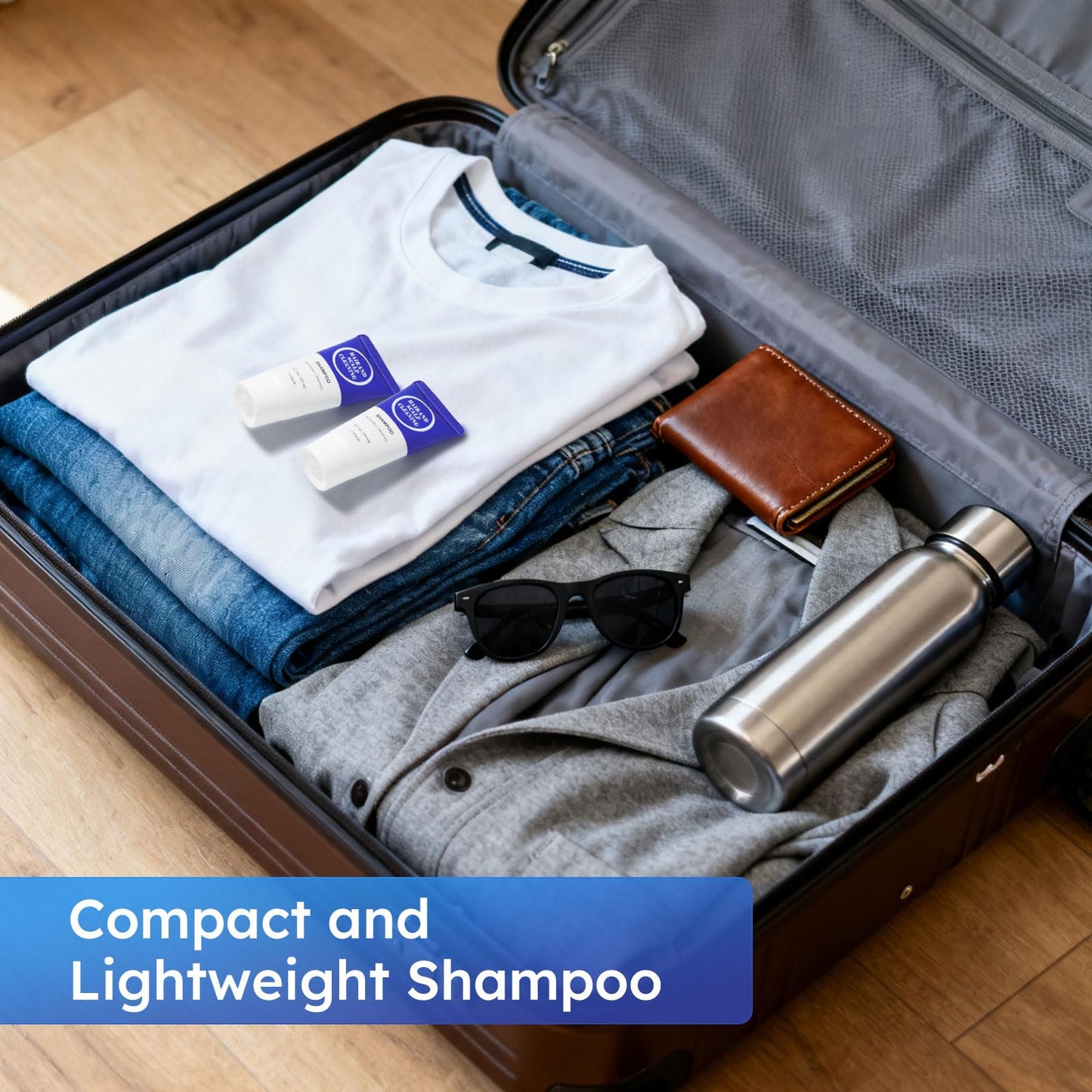 RSQAZQ Travel Size Shampoo, Mini Shampoo Gel Set, Individually Wrapped Bulk, Trial Sample Small Single Use Toiletries Amenities Kit for Men & Women for Hotel/Camping/Homeless 0.7 Fl Oz (Pack of 30)