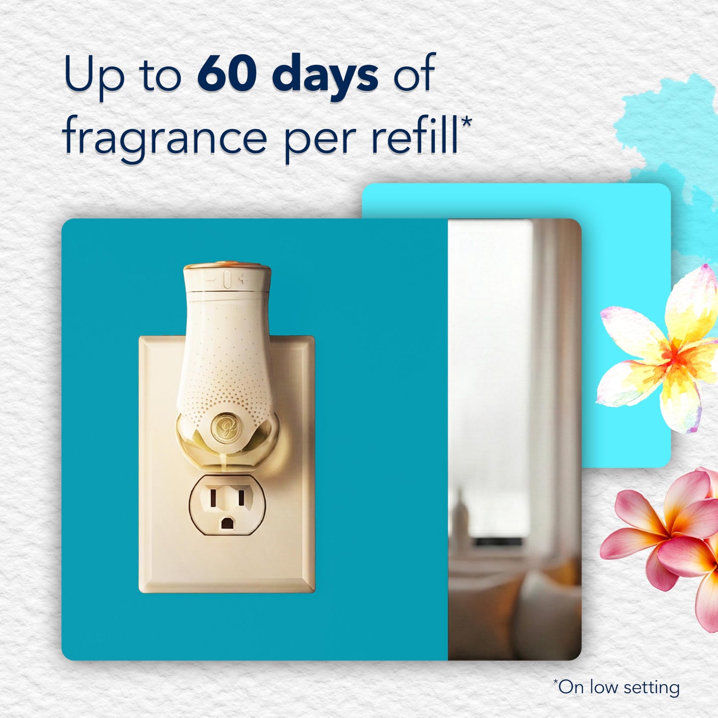 Glade PlugIns Refills Air Freshener, Scented and Essential Oils for Home and Bathroom, Aqua Waves, 1.34 Fl Oz, 2 Count