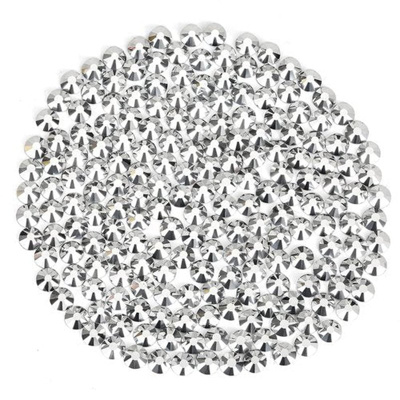 Novani Rhinestones 3000Pcs Flatback Crystal Round Loose Gemstones Glass Rhinestones for Crafts Makeup Nail Art Clothes Shoes DIY Decorations(SS6, 1.9-2.0mm,Sliver)