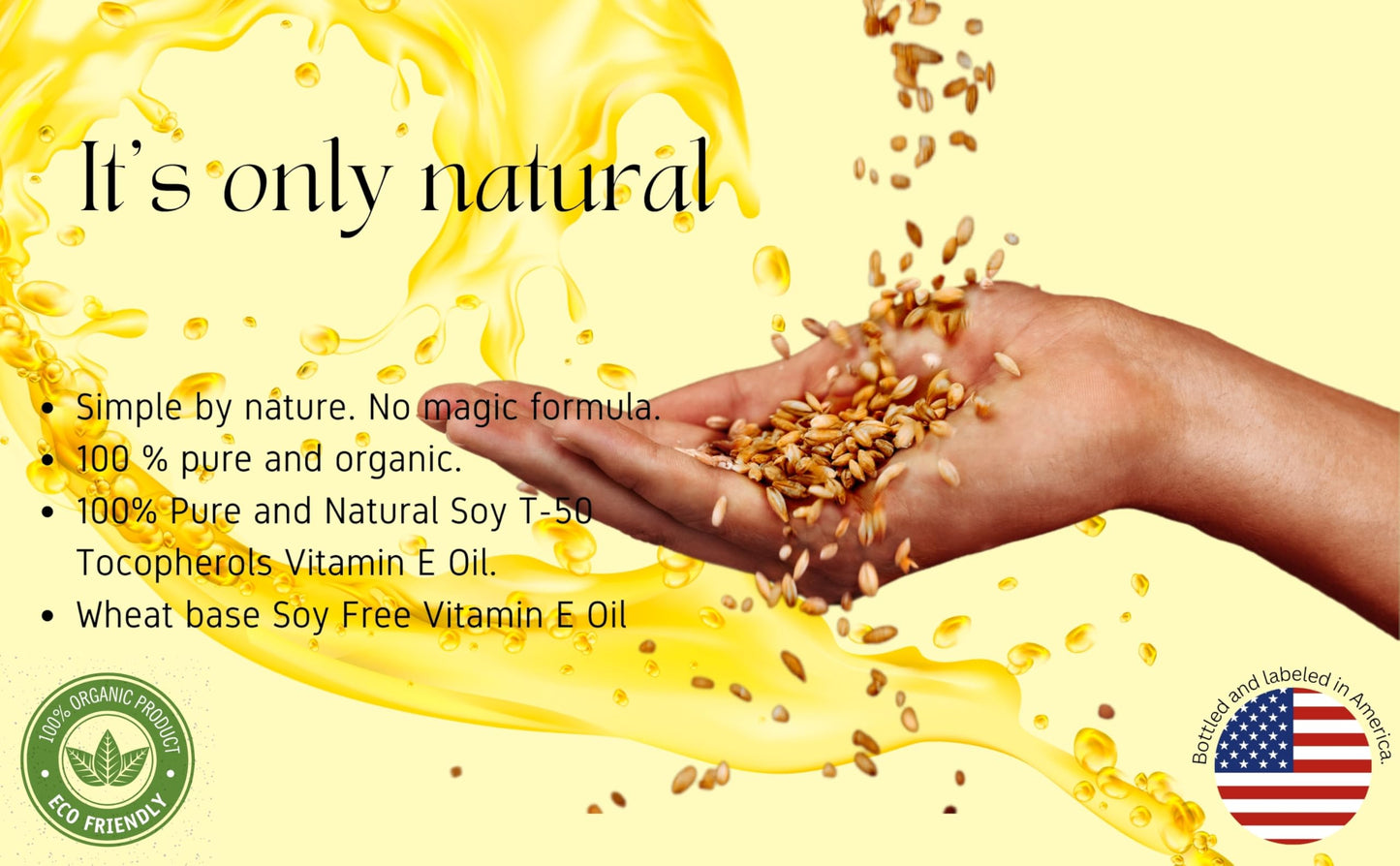 Oasis Blossom Organic Vitamin E Oil for Skin, Face & Scars - Pure & Natural Liquid Formula - 74000 IU - 100% Pure & Natural Vitamin E Oil - 2 Fl. Oz.