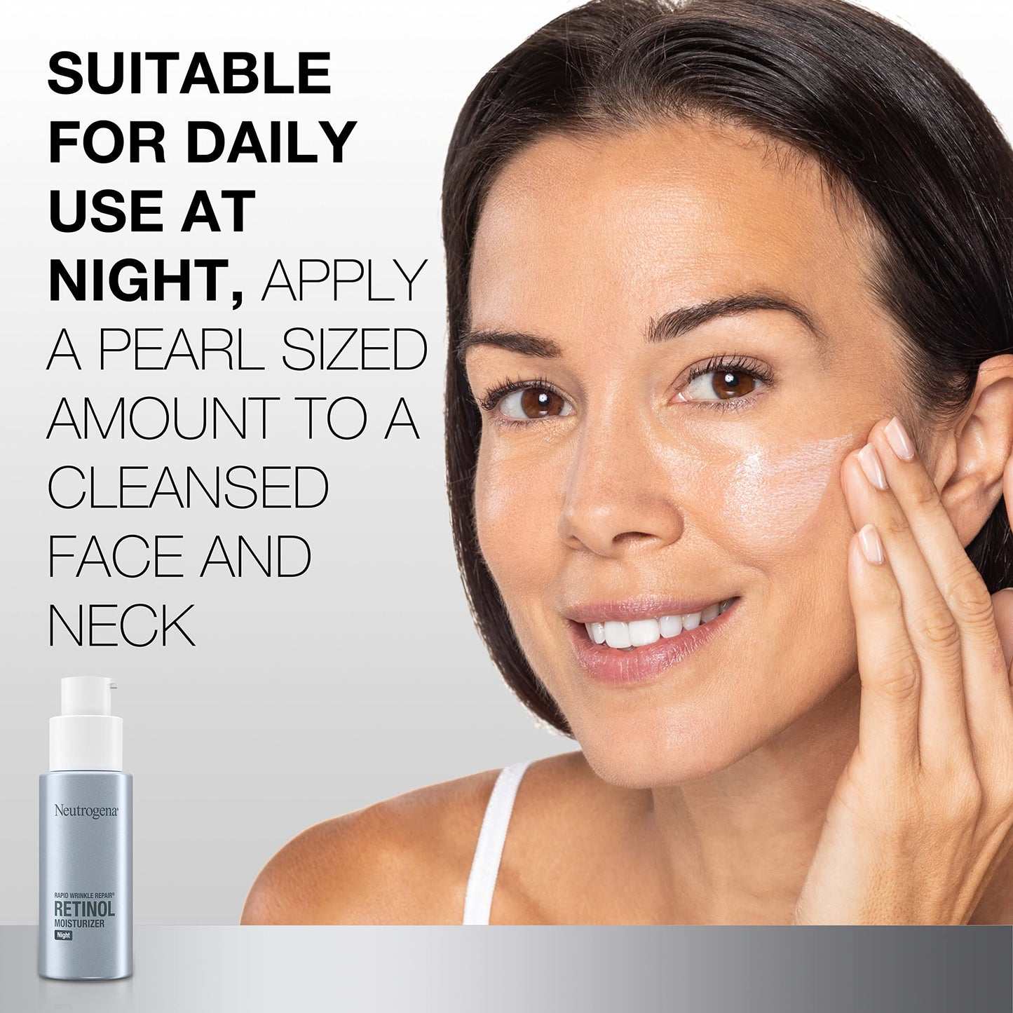 Neutrogena Retinol Face Moisturizer Cream,Rapid Wrinkle Repair,Anti-Wrinkle Night Moisturizer,Anti-Wrinkle Face&Neck Cream_Moisturizer with Hyaluronic Acid&Retinol,Paraben-Free,1 fl. oz (Pack of 12)