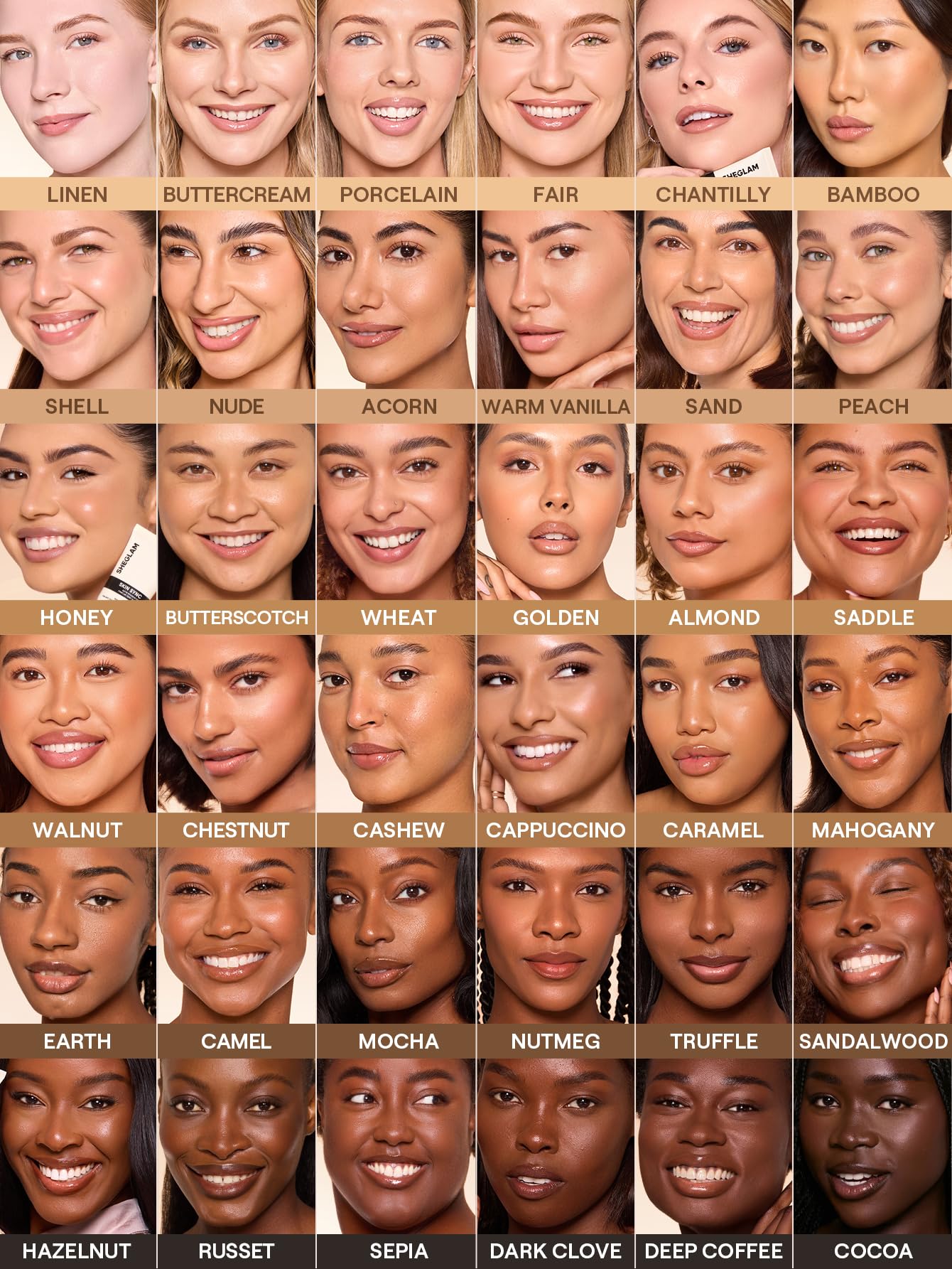 SHEGLAM Skin Sync Satin Foundation-Shell