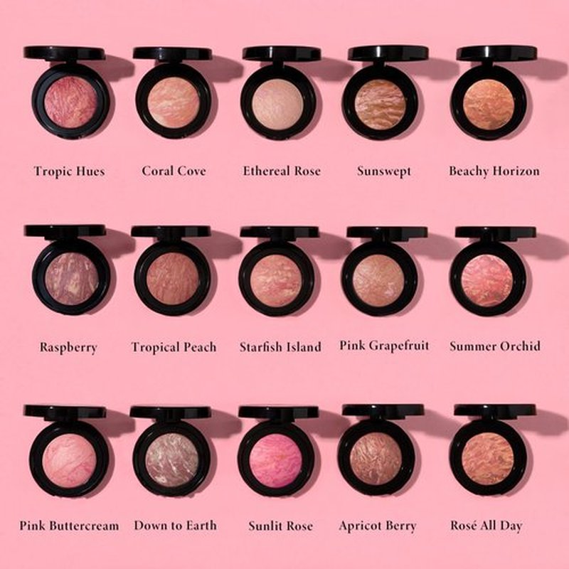 LAURA GELLER NEW YORK Baked Blush-n-Brighten Marbleized Blush for Cheeks - Starfish Island - Natural Finish - Buildable Color