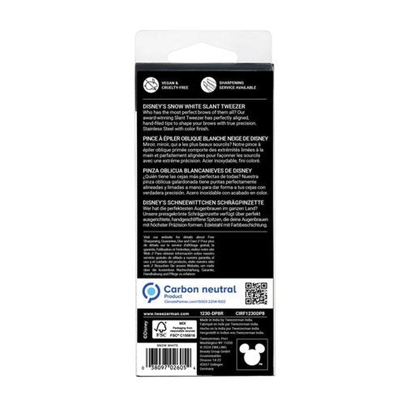 Tweezerman Snow White Slant Tweezer - Eyebrow Tweezers for Women and Men