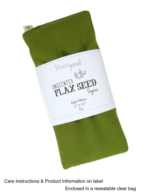 Peacegoods Pack of (4) Unscented Eye Pillows - 8.5 x 4 - Flax Seed - Weighted - Soft Cotton Flannel - Yoga Massage Meditation Sleep - Bulk - Teal Green