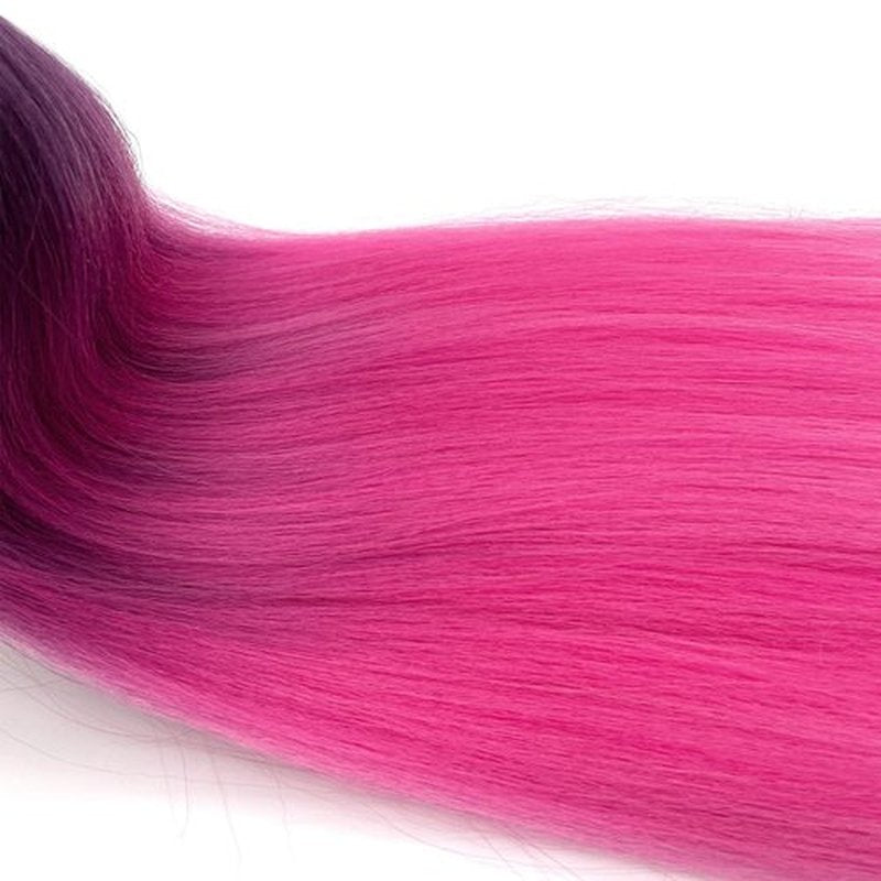 Ombre Braiding Hair Pre Stretched Purple Pink Braiding Hair Ombre Colored Hair Extensions for Braiding Micro Box Braids Knotless Yaki Ombre Kanekalo Prestretched Braiding Hair 24 Inch Folded 3 Packs