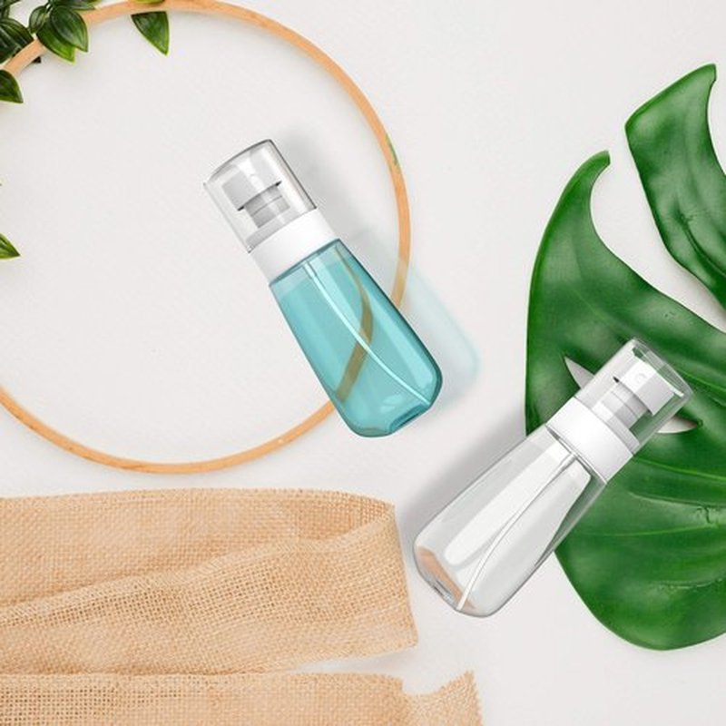 RELANOR Pack 2 Small Spray Bottle Travel Size 3.39oz/100ml - PETG Mist Spray Bottle Travel - Travel Spray Bottle Leak Proof - Mini Travel Sized Spray Bottles for Toners, Face & Hair Mist