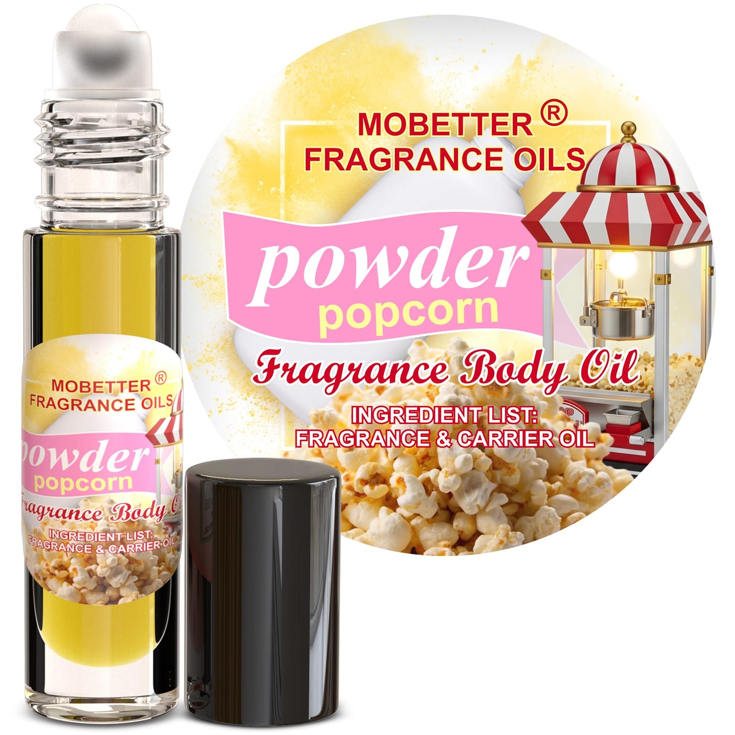 MOBETTER FRAGRANCE OILS Powder Popcorn Fragrance Body Oil for Unisex
