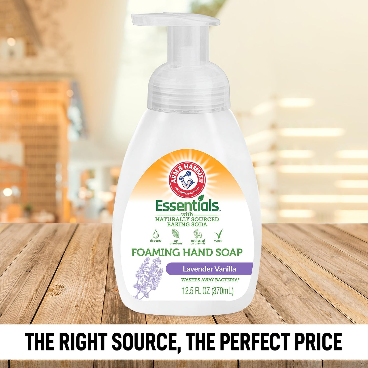 Arm & Hammer Foaming Hand Soap for Skin Cleaning - Cleanser with Lavender Vanilla Scent - Hand Soap Pump with Aloe Vera & Different Ingredients 12.5 Fl Oz (370mL)