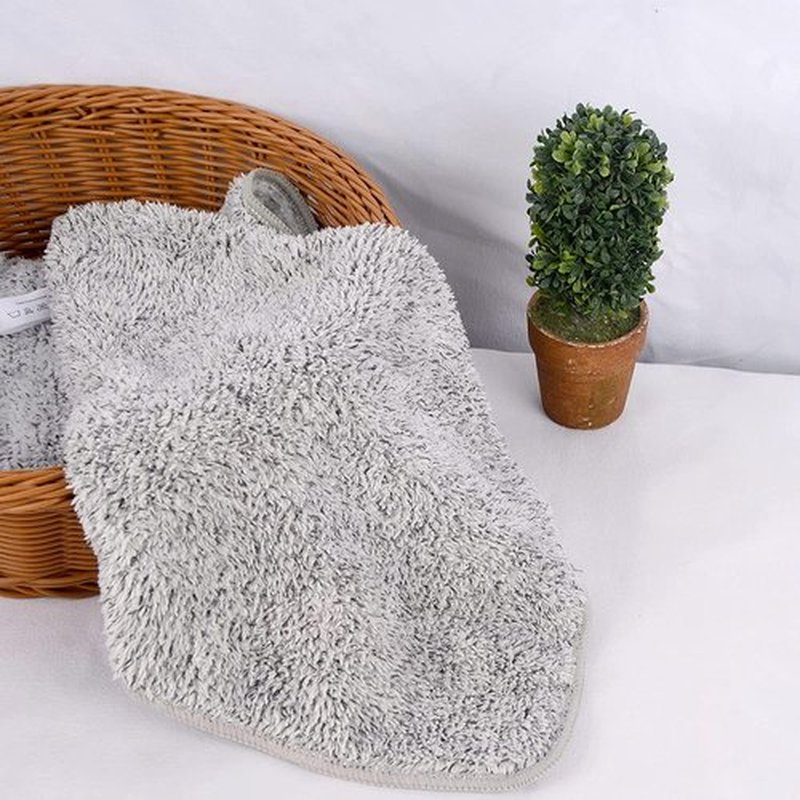 SINLAND Microfiber Face Towels Ultra Soft Facial Washcloths Face Cloth 12Inch x 12Inch 12 Pack Grey