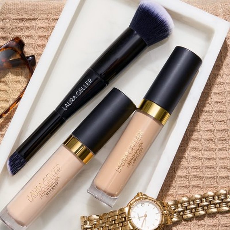 LAURA GELLER NEW YORK Dual-Ended Concealer and Foundation Makeup Brush for Blending Liquid and Cream Makeup