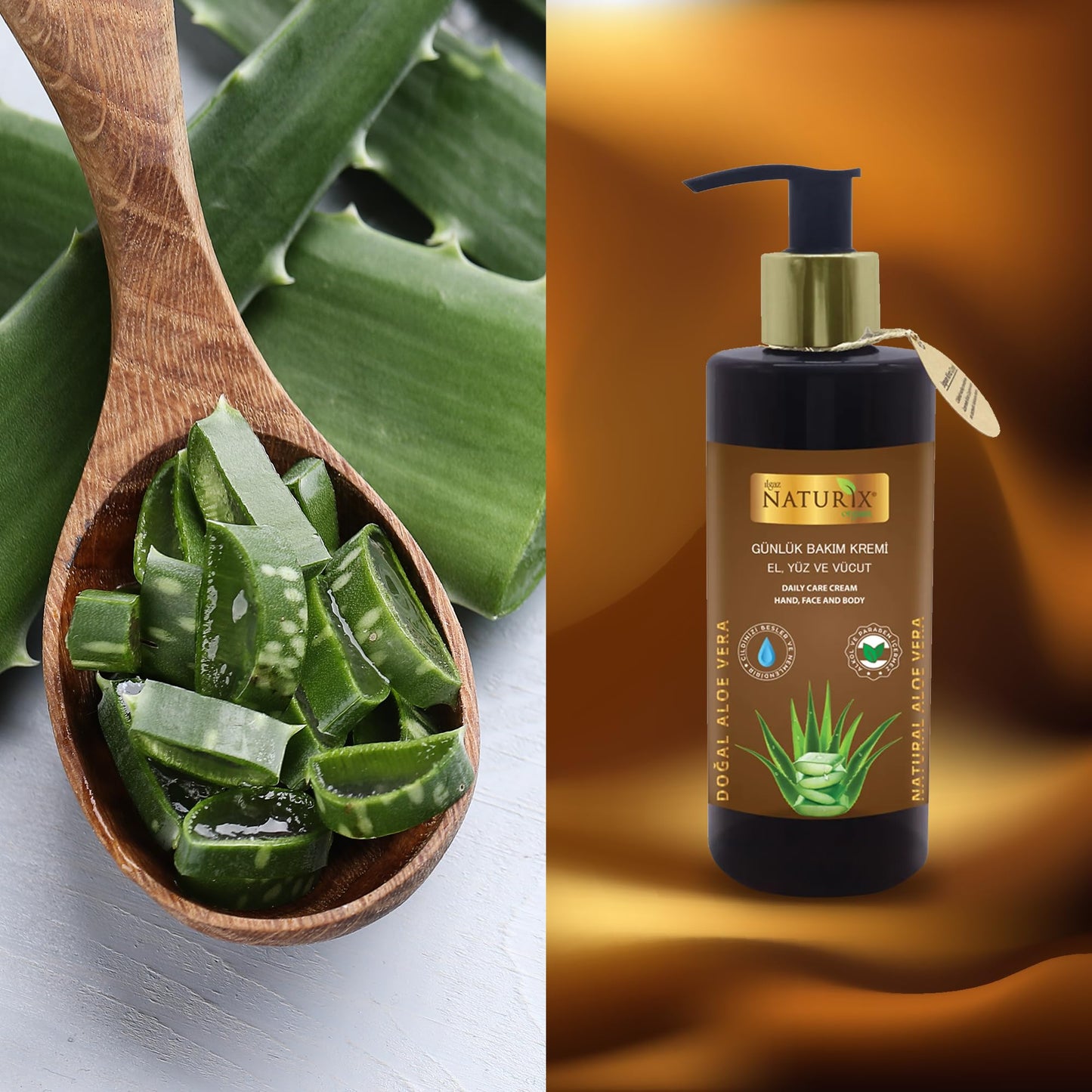 LIMOPA Hand Face and Body Aloe Vera Vitamin Cream 8.45 Oz | Nourishing Care Normal to Dry Skin Lotion | Intensive Moisturizer Cream