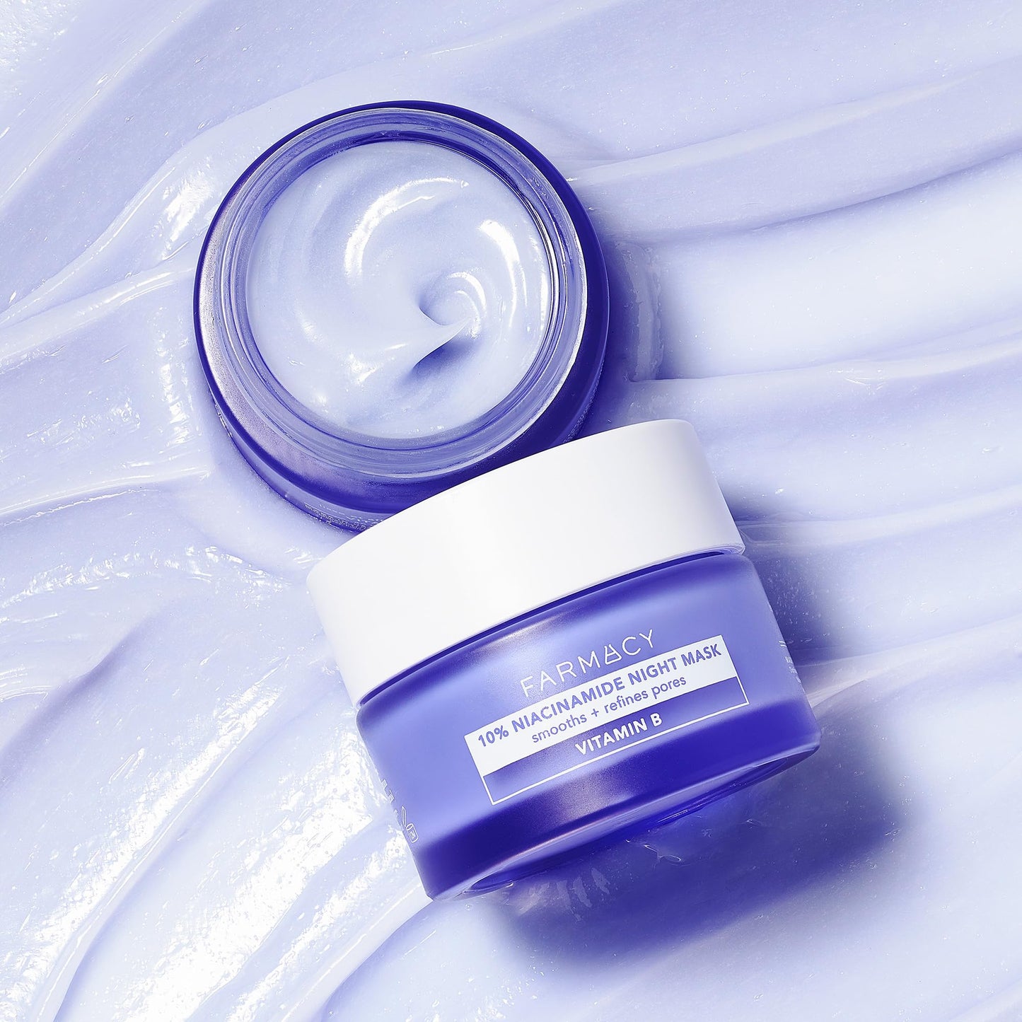 Farmacy Niacinamide Overnight Face Mask - Pore Refining Facial Mask with 10% Niacinamide - Replenishes Moisture Barrier with 3% Panthenol + Blueberry Seed Oil for Soft, Supple Skin (9ml)