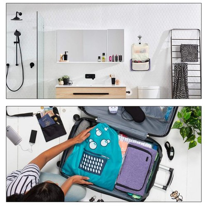 Teamoy Travel Storage Bag Compatible with Dyson Airwrap Styler, Portable Travel Organizer for Airwrap Styler and Attachments, Purple