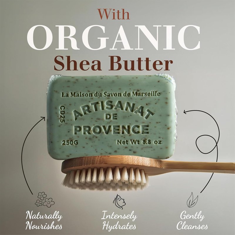 Lily Of The Valley Soap Bars - Organic Shea Butter Enriched | 3-Pack, 97% Natural Ingredients, French Milled - 3x8.8 oz
