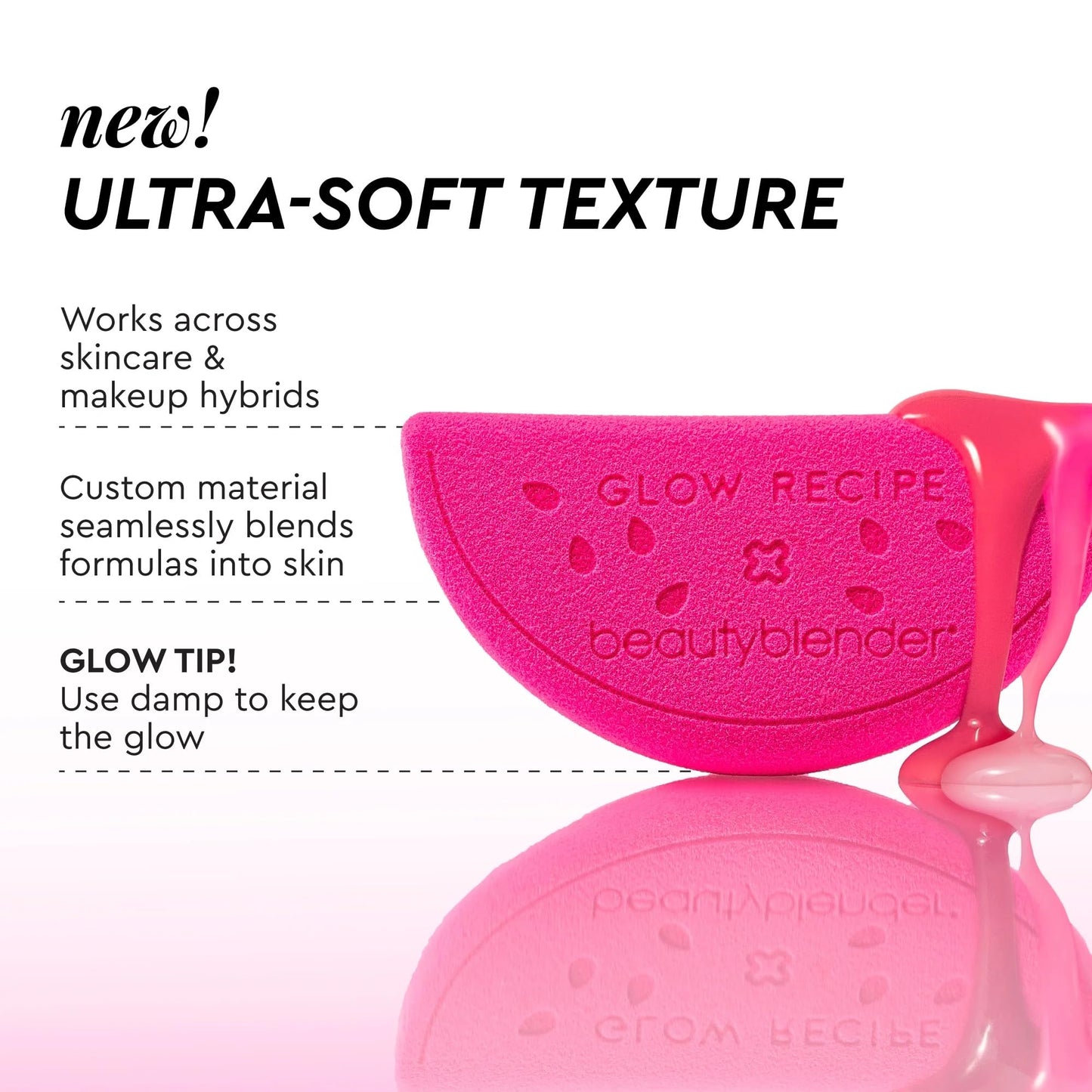 Glow Recipe x Beautyblender: Watermelon Glow Skincare and Makeup Prep Set - Niacinamide Dew Drops, Dewy Flush Liquid Blush, Ultra-Fine Hydrating Face Mist and Exclusive Beautyblender Makeup Sponge