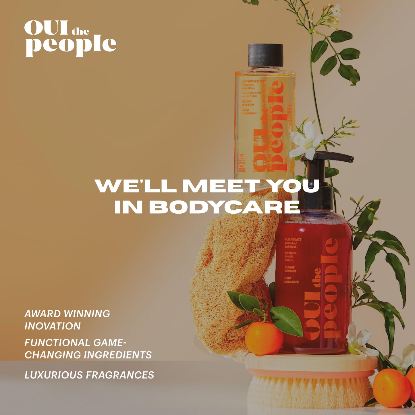 OUI the People FEATHERWEIGHT Hydrating Body Gloss, Unscented, Skin Barrier Boosting Body Glow Oil for Deep Hydration, Softens, Firms, and Enhances Skin Health, Shimmer Body Oil, 3.3 oz