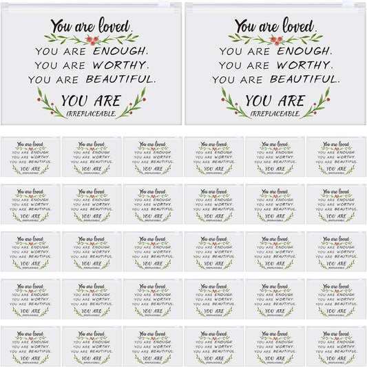 Inspirational Makeup Bags for Women - 150 Pcs Rainbow Toiletry Pouch Set | Perfect for Gifts, Parties & More