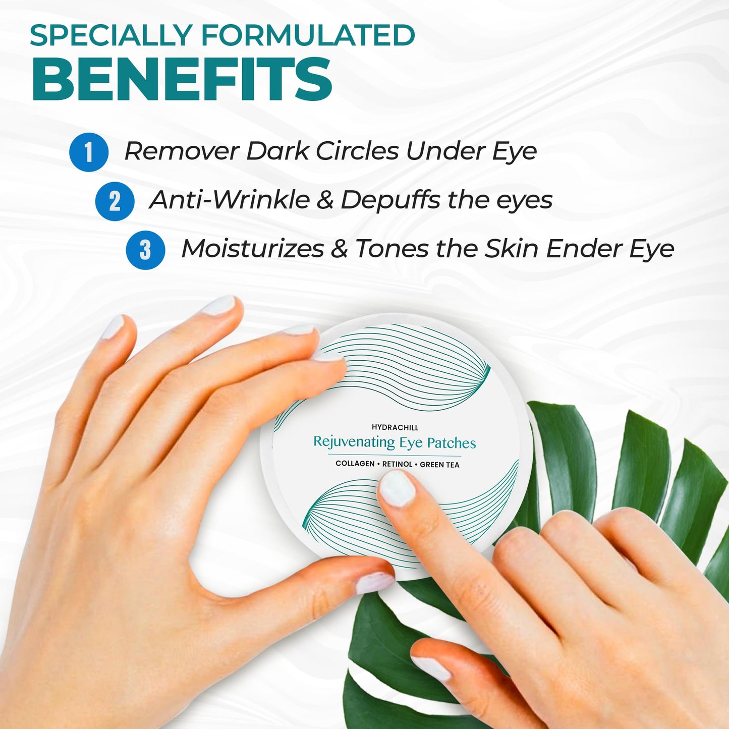Eye Patches for Reducing Puffy Eyes and Dark Circles (60 patches), Wrinkles (Anti - Wrinkle) | Eye mask patches for Skincare with Retinol, Collagen, Hyaluronic Acid, Green Tea | Anti Wrinkle Patches