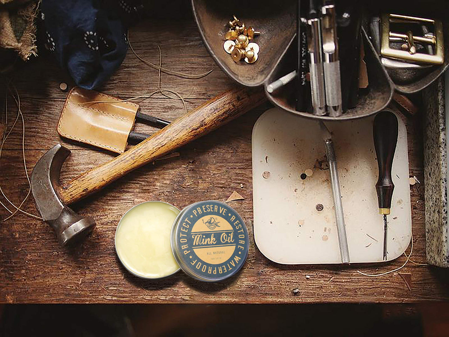 Mink Oil for Leather Boots, Leather Conditioner and Cleaner 3.52oz-Waterproof Soften and Restore Shoes,Saddles,Jackets,Purses,Gloves and Vinyl