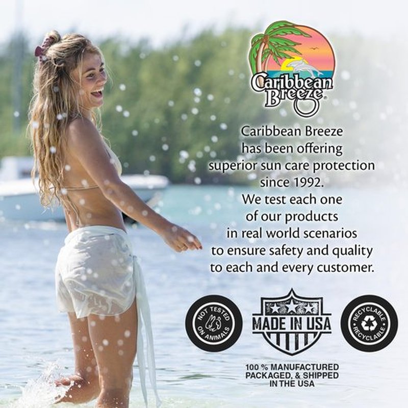 Caribbean Breeze Continuous Tropical Mist SPF 30 Sunscreen Spray, Reef Safe Sunscreen Spray, Up to 80 Minutes Water Resistant, 5.5 Ounces, 2 Pack