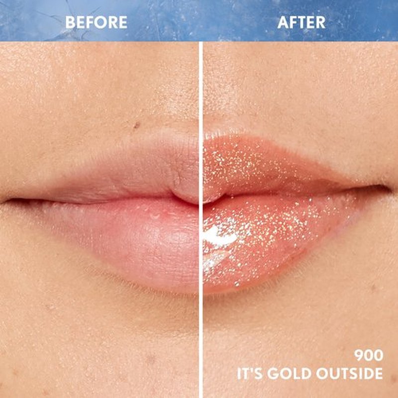 Covergirl Clean Fresh Yummy Gloss, 900 It's Gold Outside, Plumper Gloss, Shiny Gloss, Vegan Formula, Volumizing Lip Plumper, Easy to Apply, Minty Flavor, 0.33oz
