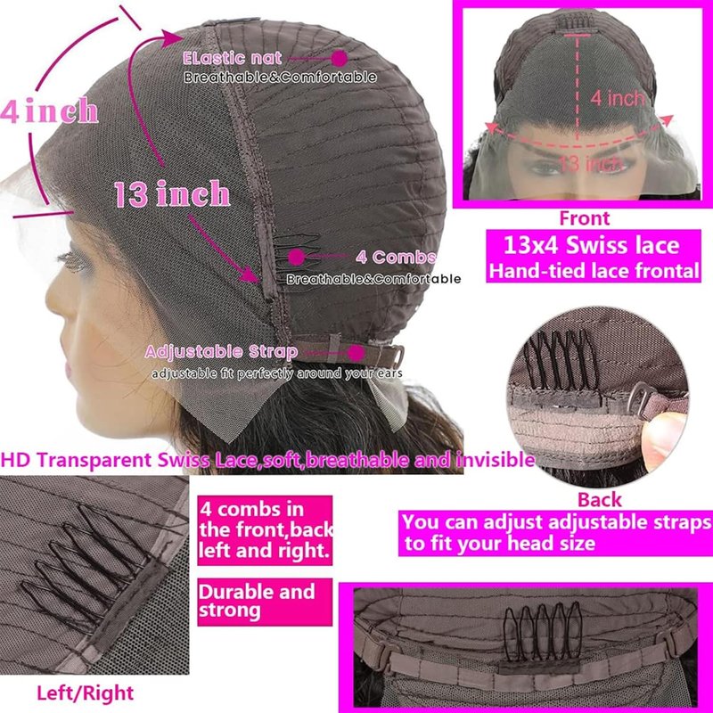 Glueless Human Hair Wig - Pre Plucked 200 Density Lace Front for Black Women | 10-Inch Natural Black with Baby Hair