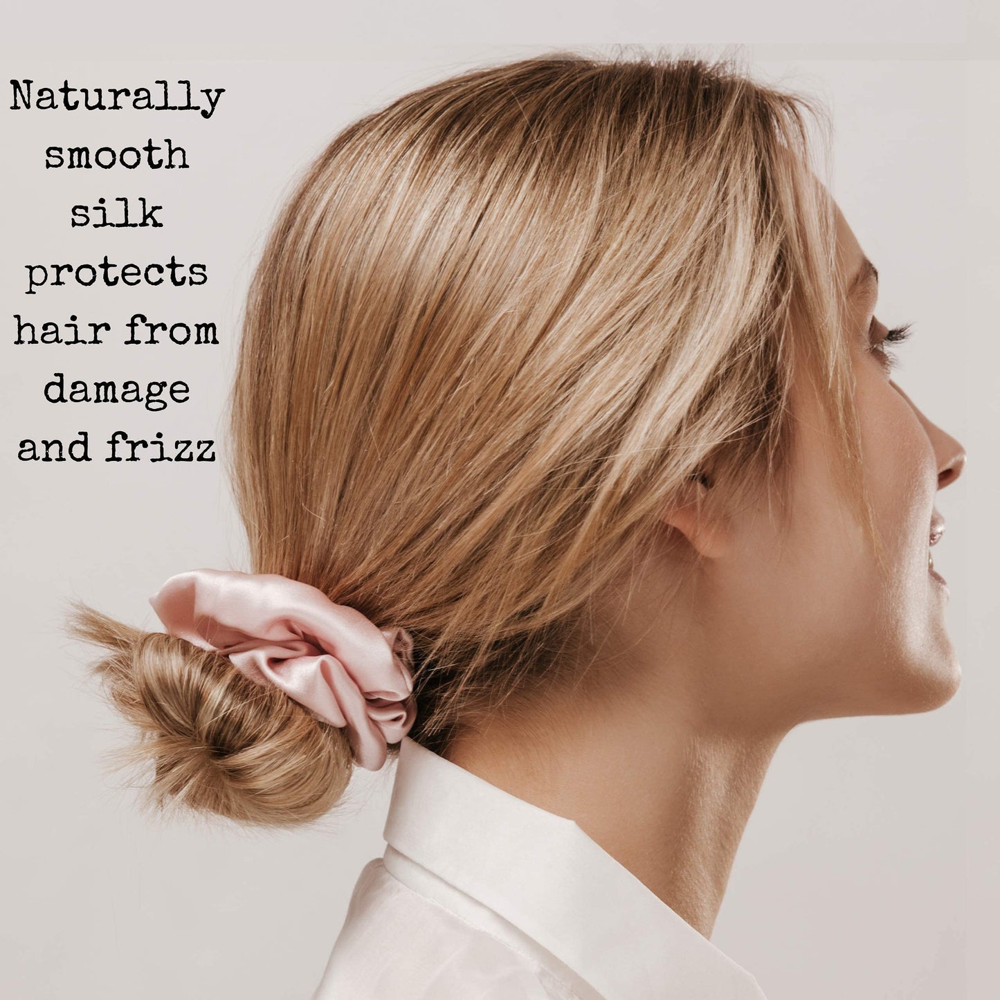 Celestial Silk Mulberry Silk Scrunchies for Hair (Hot Pink, Soft Pink, White)
