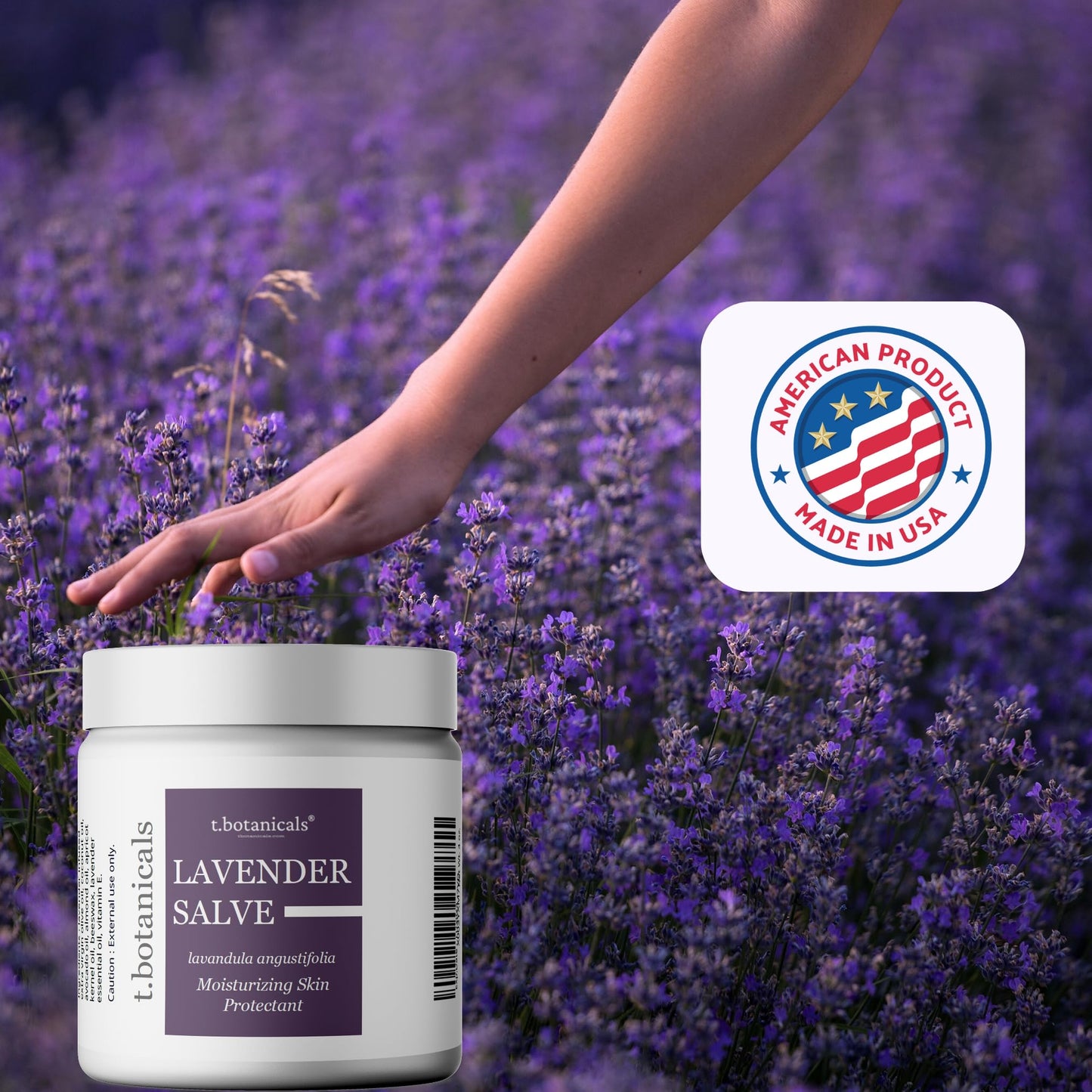 Lavender Salve, All Natural Moisturizing Lavender Balm, Skin Protectant Repair Ointment for Irritated Skin (4 oz)